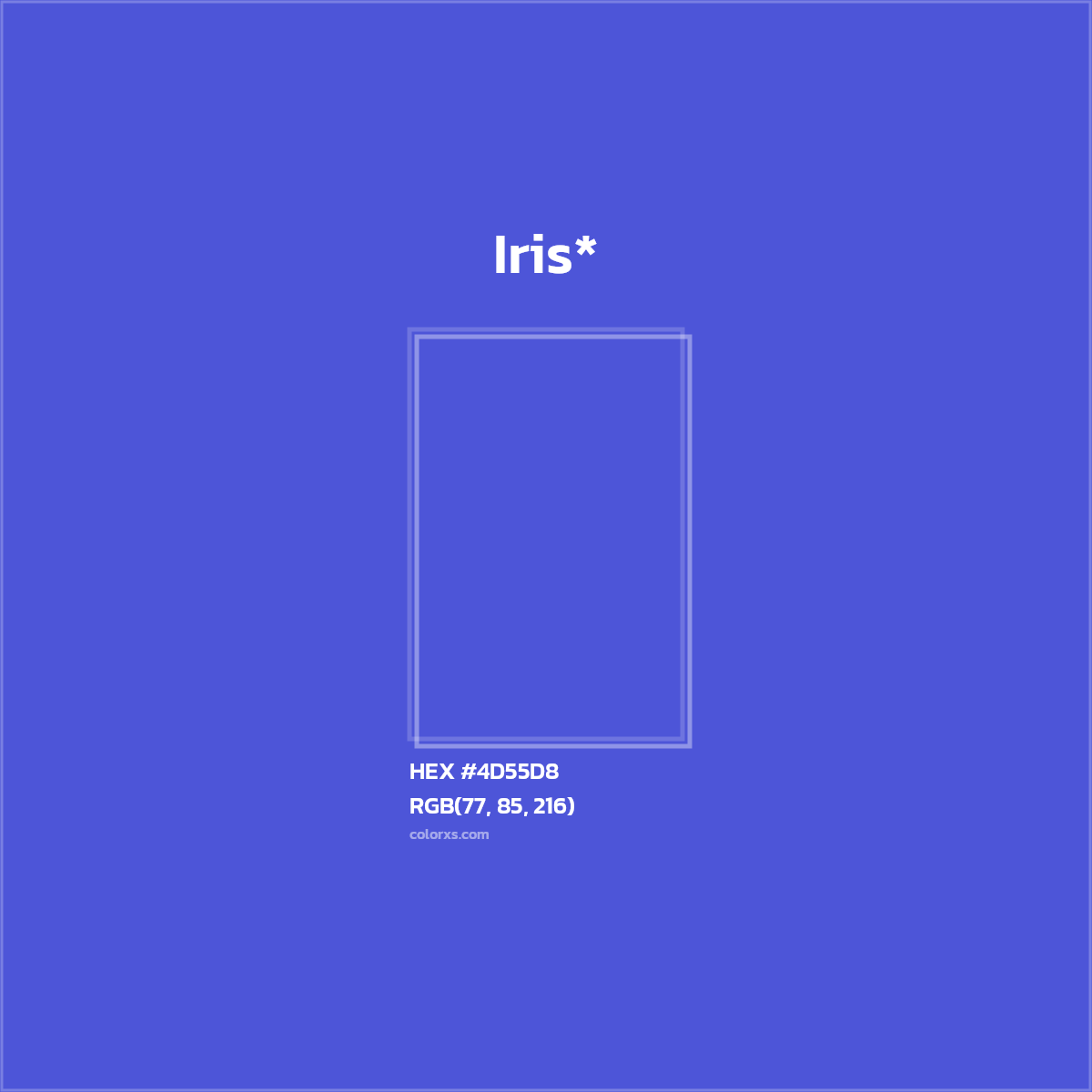 HEX #4D55D8 Color Name, Color Code, Palettes, Similar Paints, Images