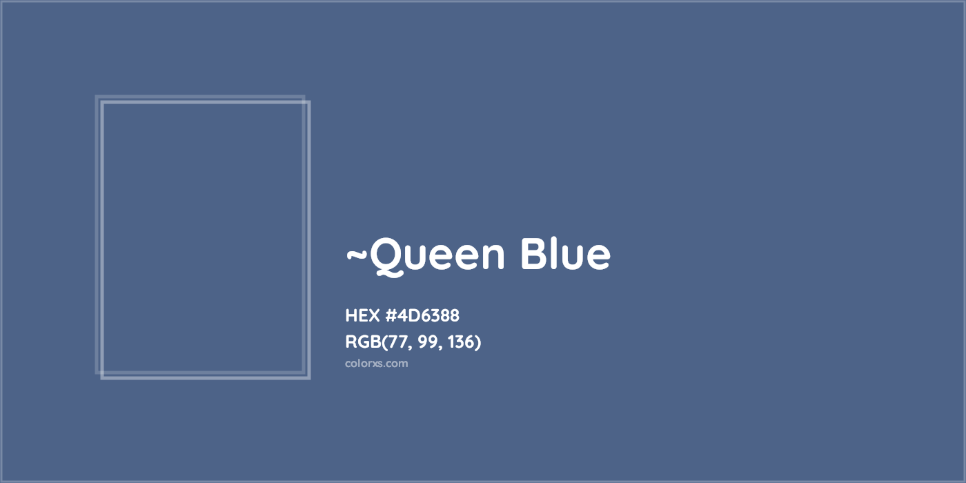 HEX #4D6388 Color Name, Color Code, Palettes, Similar Paints, Images