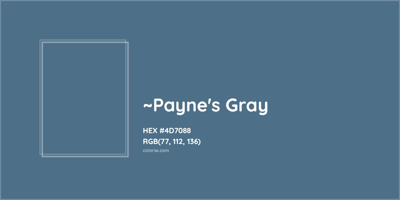 HEX #4D7088 Color Name, Color Code, Palettes, Similar Paints, Images
