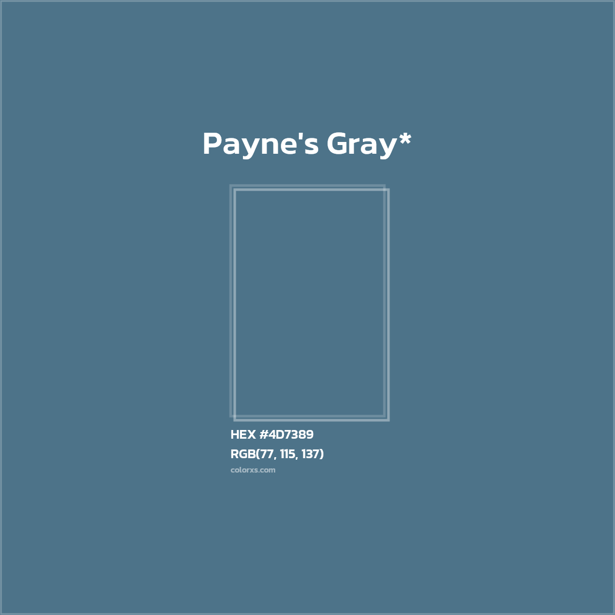 HEX #4D7389 Color Name, Color Code, Palettes, Similar Paints, Images