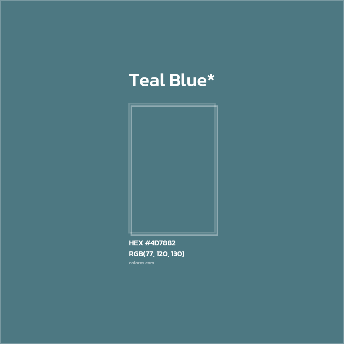 HEX #4D7882 Color Name, Color Code, Palettes, Similar Paints, Images