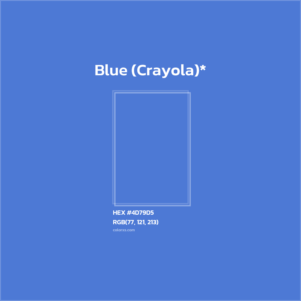 HEX #4D79D5 Color Name, Color Code, Palettes, Similar Paints, Images