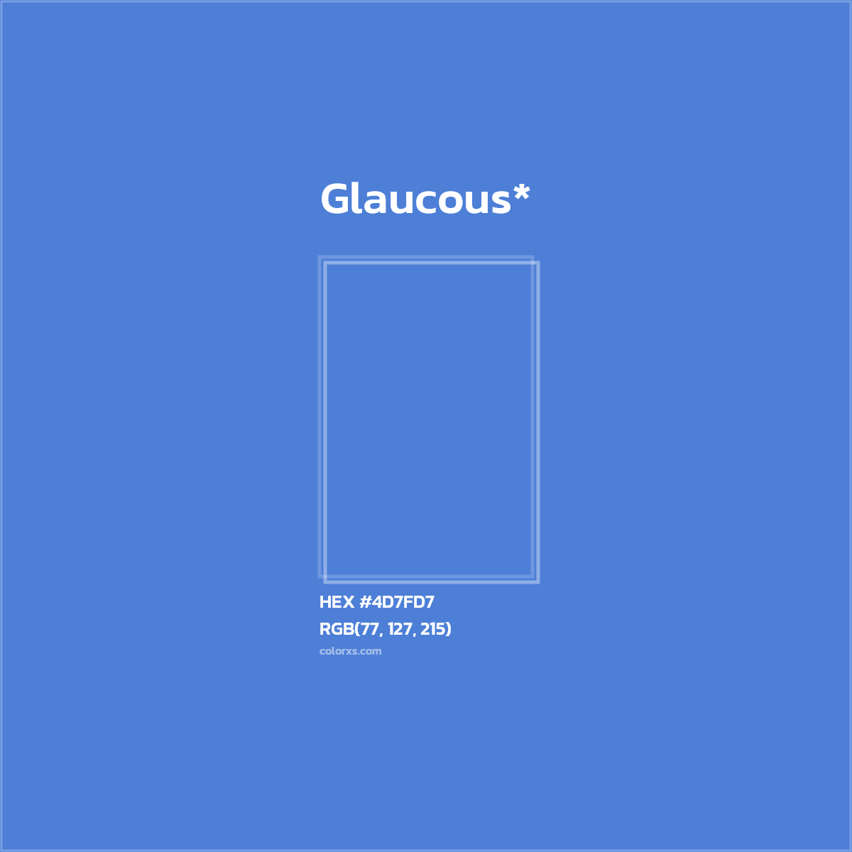 HEX #4D7FD7 Color Name, Color Code, Palettes, Similar Paints, Images