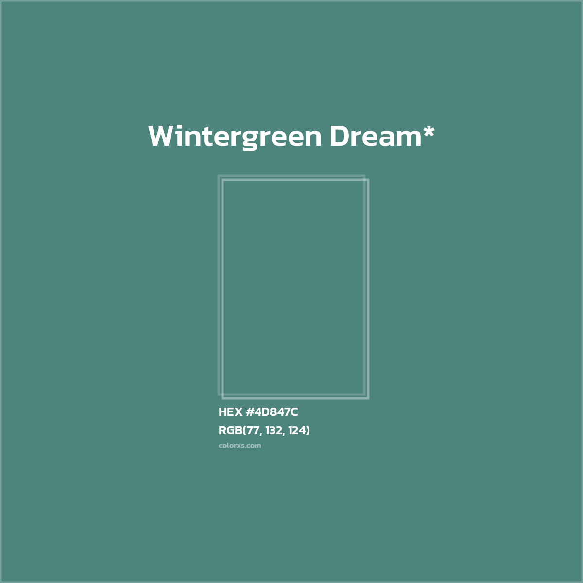 HEX #4D847C Color Name, Color Code, Palettes, Similar Paints, Images