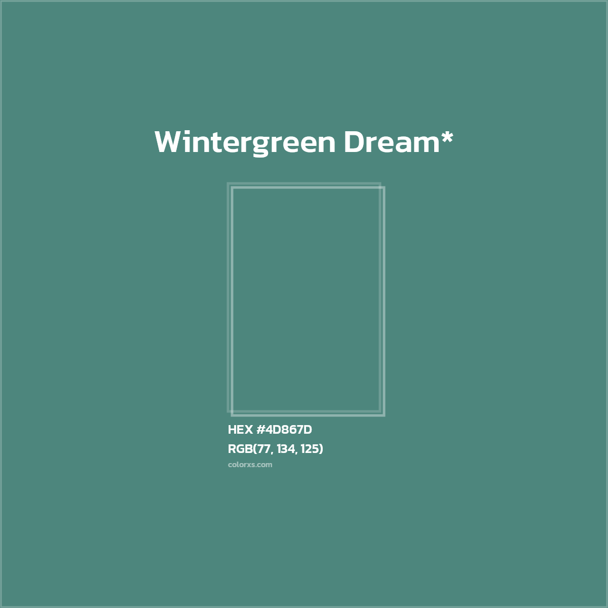 HEX #4D867D Color Name, Color Code, Palettes, Similar Paints, Images