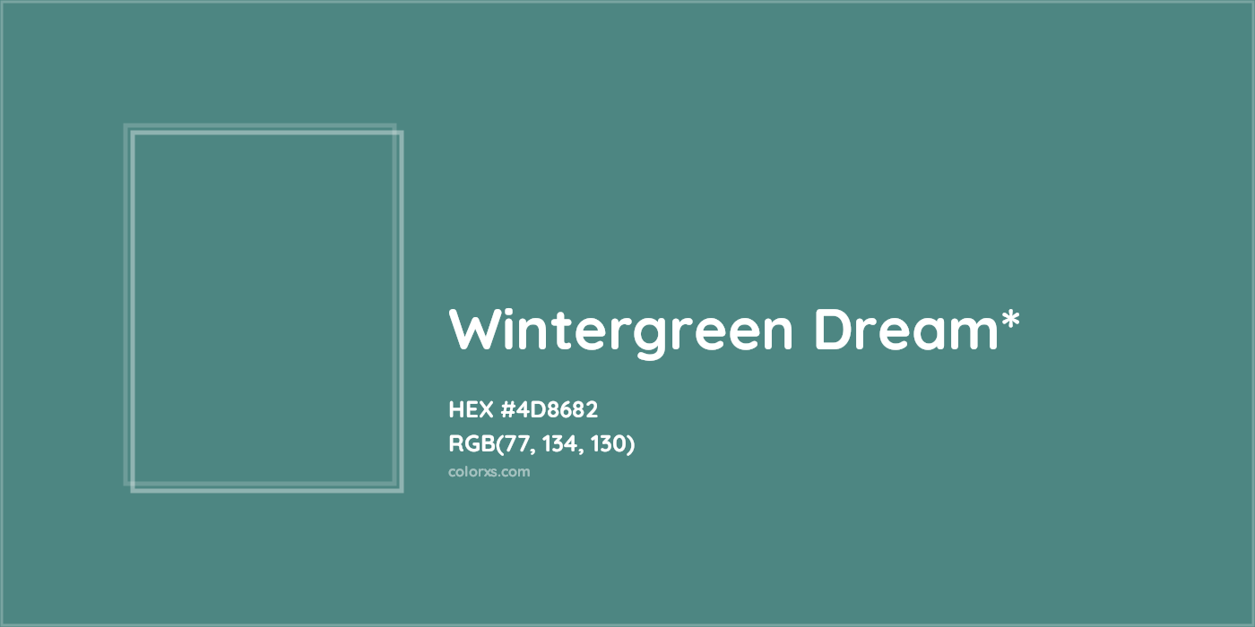 HEX #4D8682 Color Name, Color Code, Palettes, Similar Paints, Images
