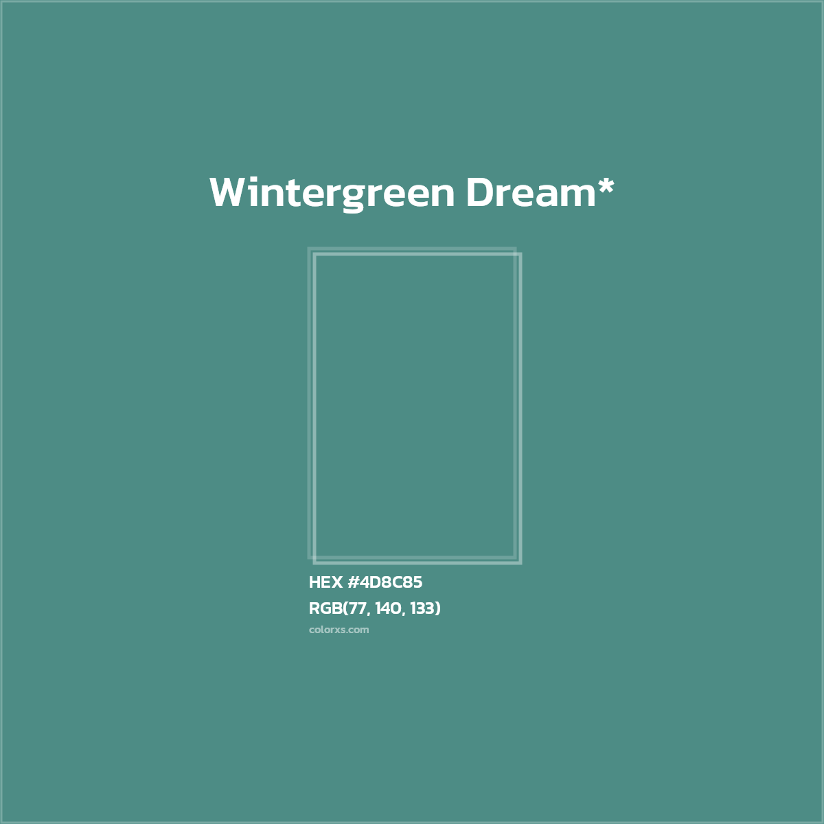 HEX #4D8C85 Color Name, Color Code, Palettes, Similar Paints, Images