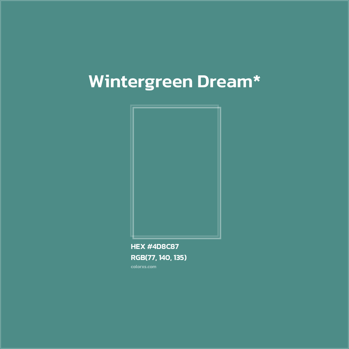 HEX #4D8C87 Color Name, Color Code, Palettes, Similar Paints, Images