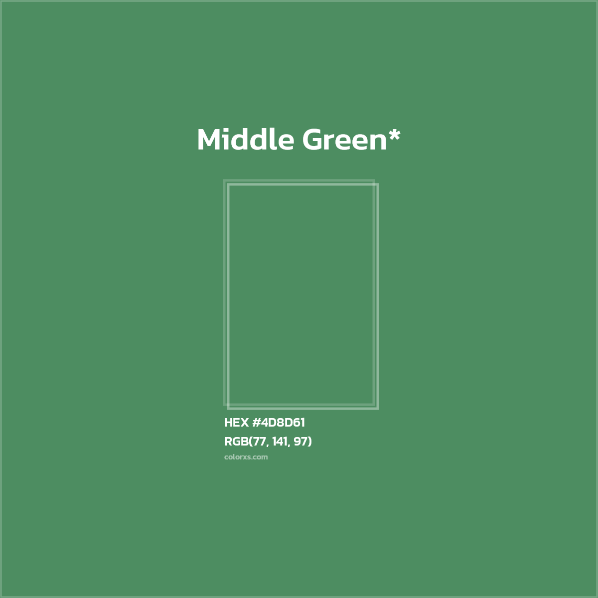 HEX #4D8D61 Color Name, Color Code, Palettes, Similar Paints, Images