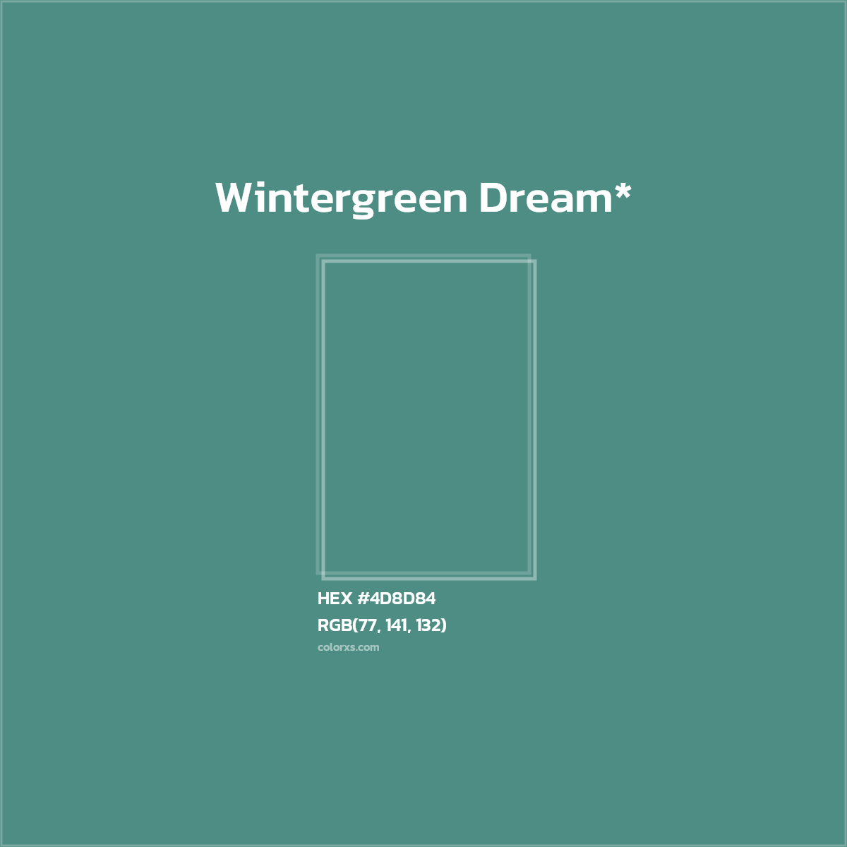 HEX #4D8D84 Color Name, Color Code, Palettes, Similar Paints, Images