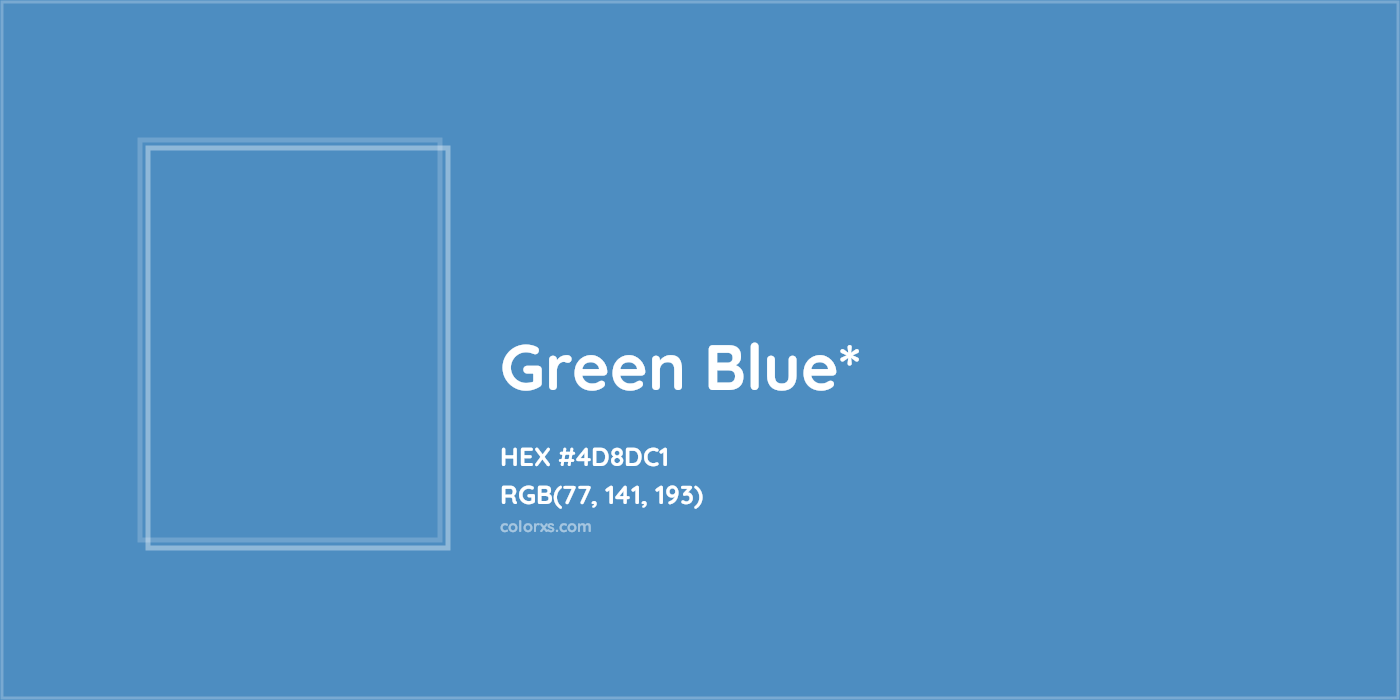 HEX #4D8DC1 Color Name, Color Code, Palettes, Similar Paints, Images