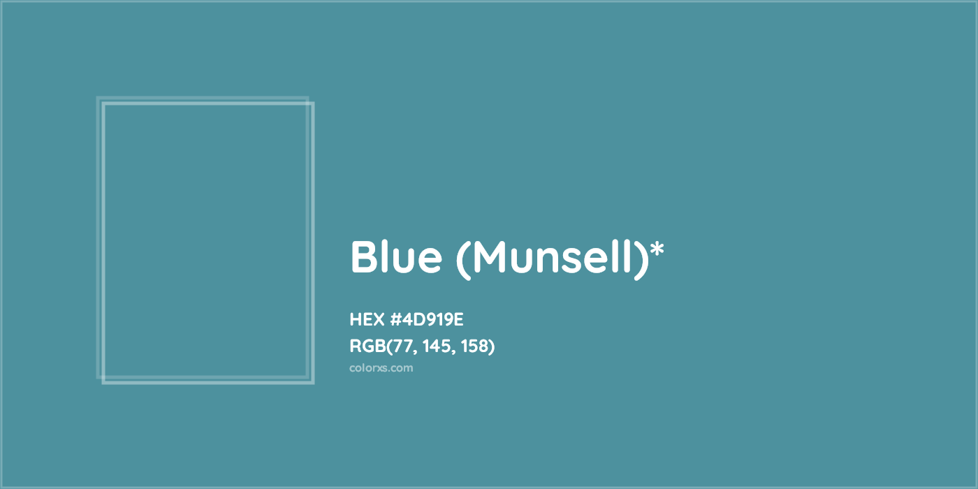 HEX #4D919E Color Name, Color Code, Palettes, Similar Paints, Images