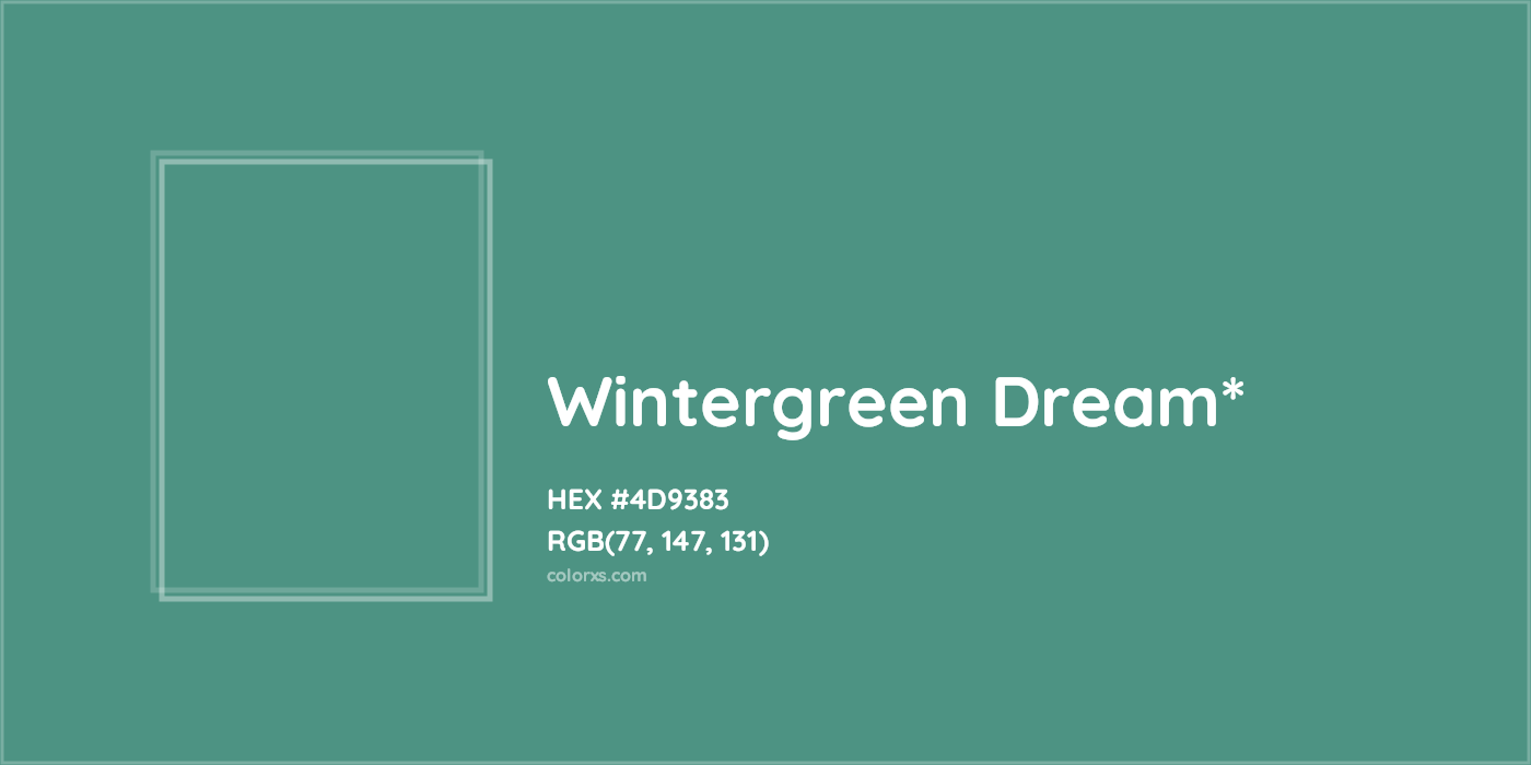 HEX #4D9383 Color Name, Color Code, Palettes, Similar Paints, Images