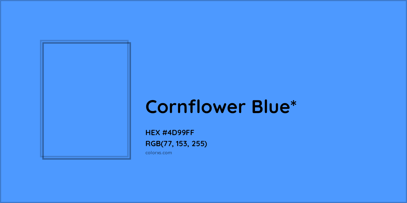 HEX #4D99FF Color Name, Color Code, Palettes, Similar Paints, Images