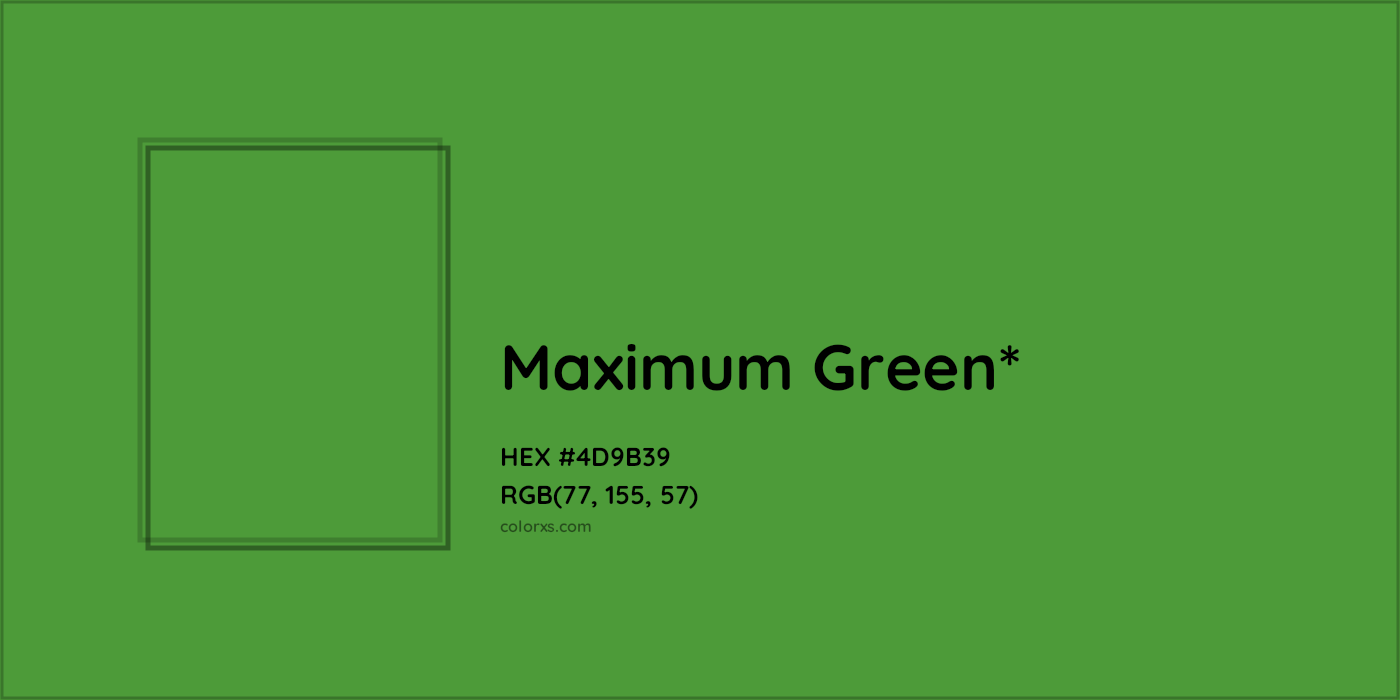 HEX #4D9B39 Color Name, Color Code, Palettes, Similar Paints, Images