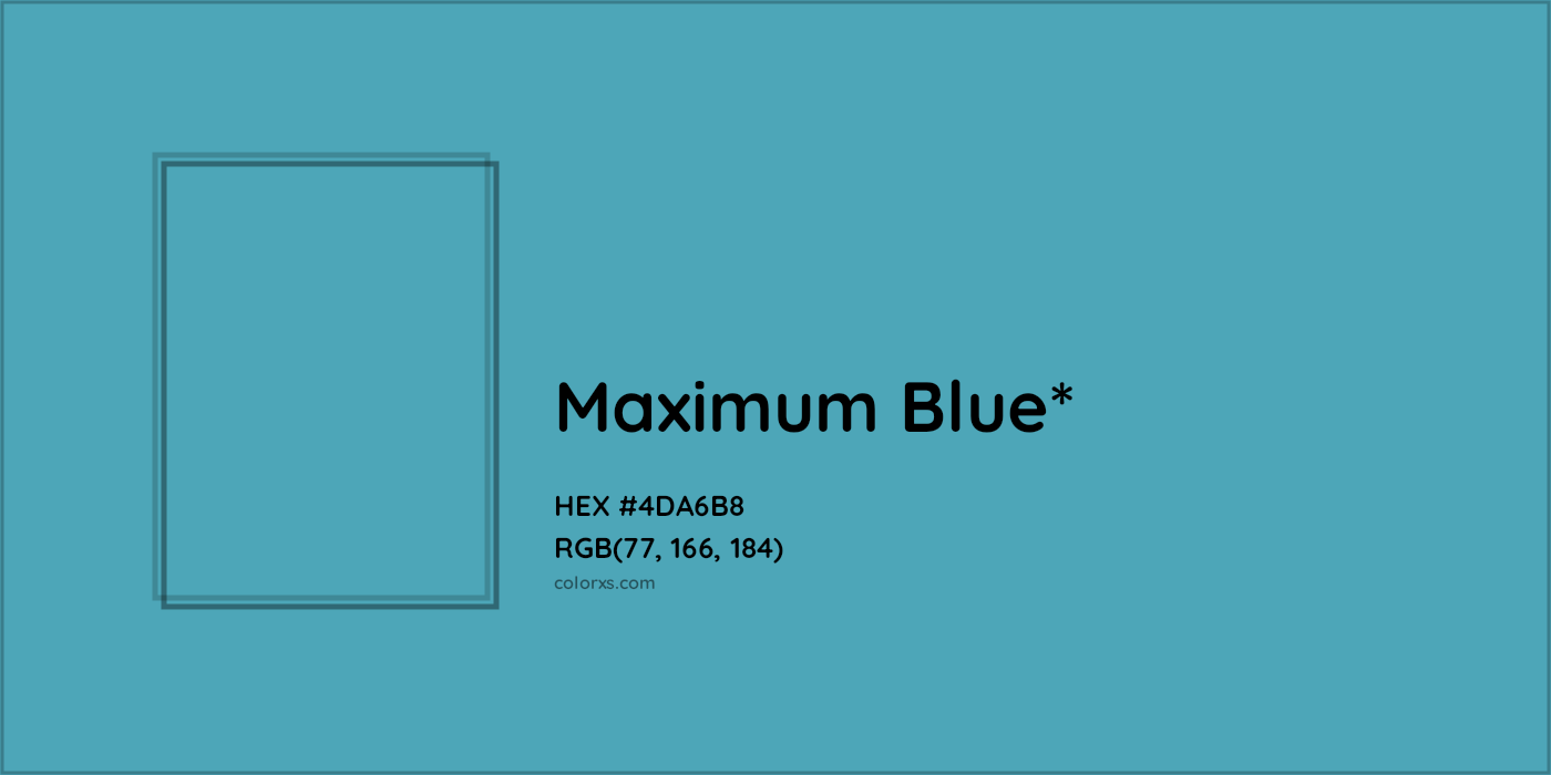 HEX #4DA6B8 Color Name, Color Code, Palettes, Similar Paints, Images