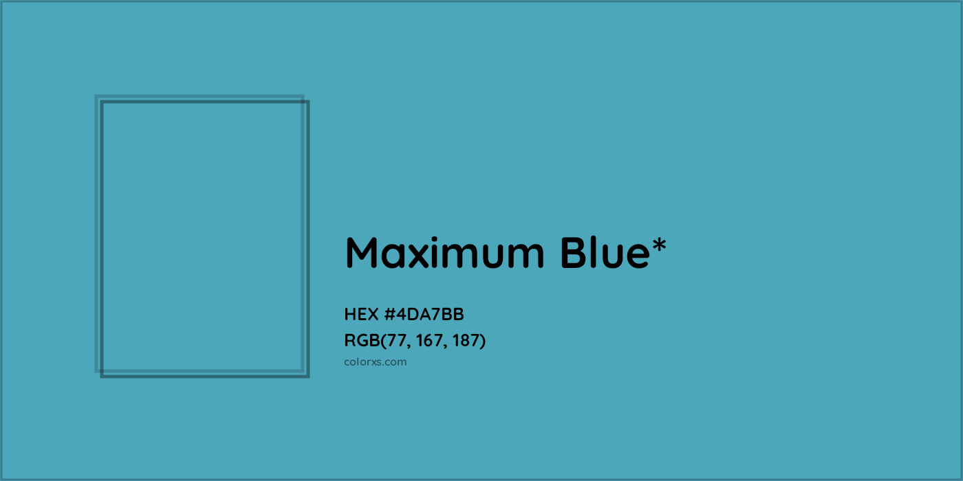 HEX #4DA7BB Color Name, Color Code, Palettes, Similar Paints, Images