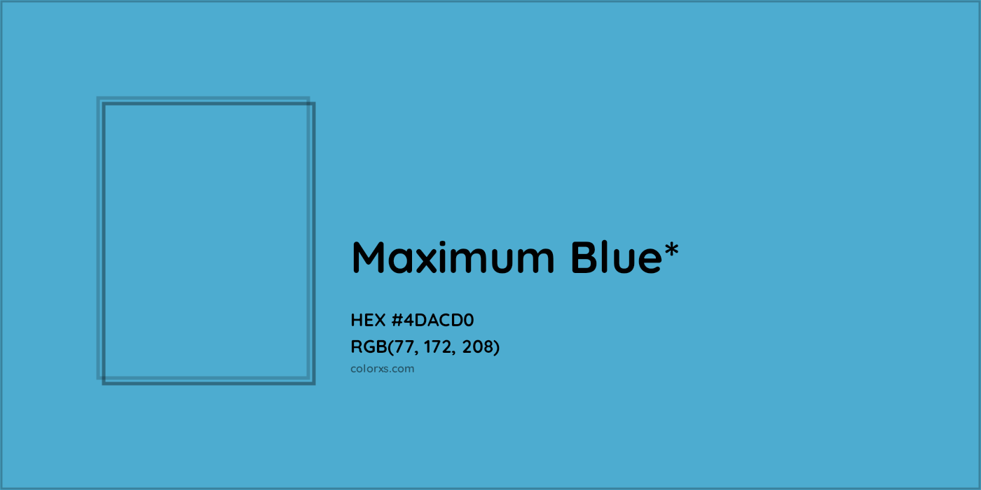 HEX #4DACD0 Color Name, Color Code, Palettes, Similar Paints, Images