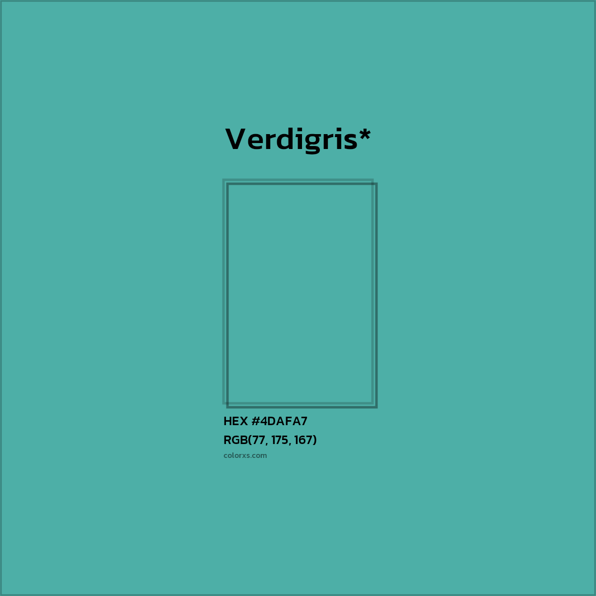 HEX #4DAFA7 Color Name, Color Code, Palettes, Similar Paints, Images