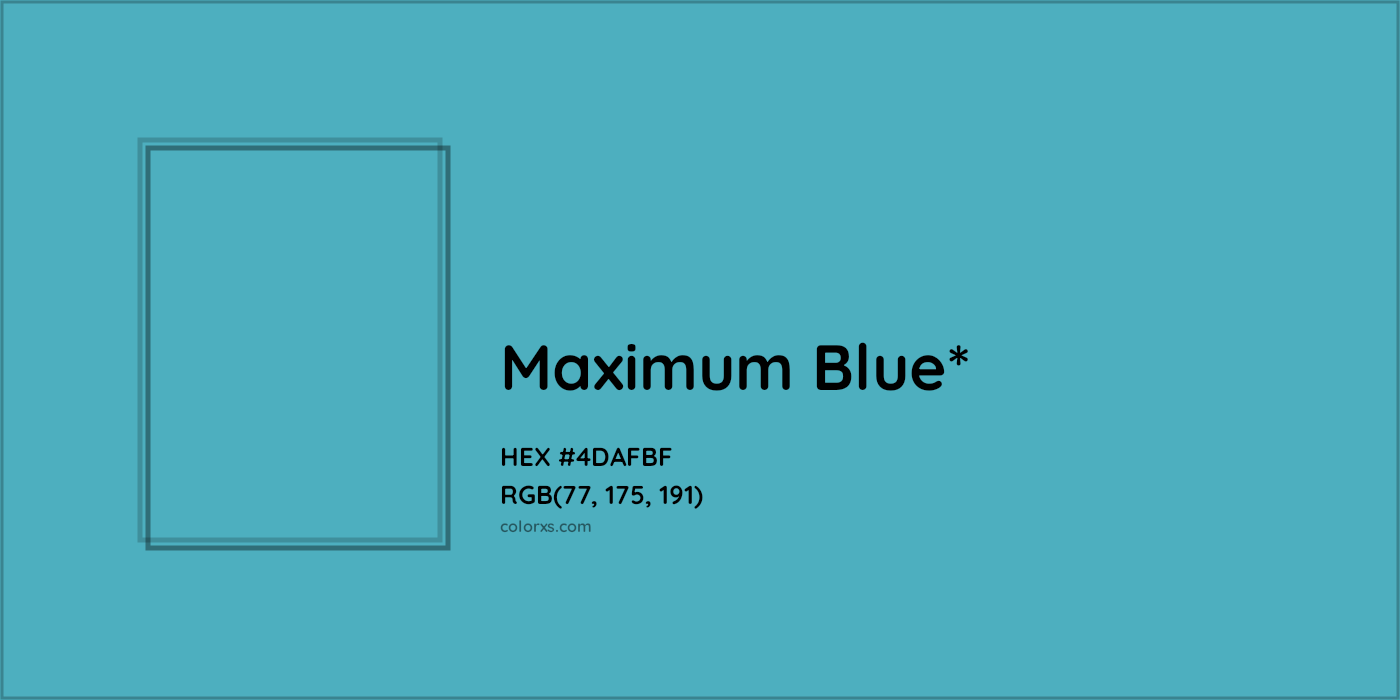 HEX #4DAFBF Color Name, Color Code, Palettes, Similar Paints, Images