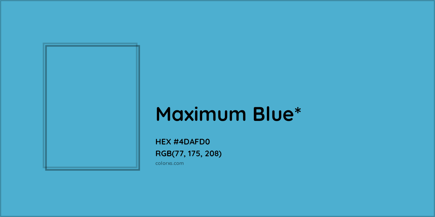 HEX #4DAFD0 Color Name, Color Code, Palettes, Similar Paints, Images