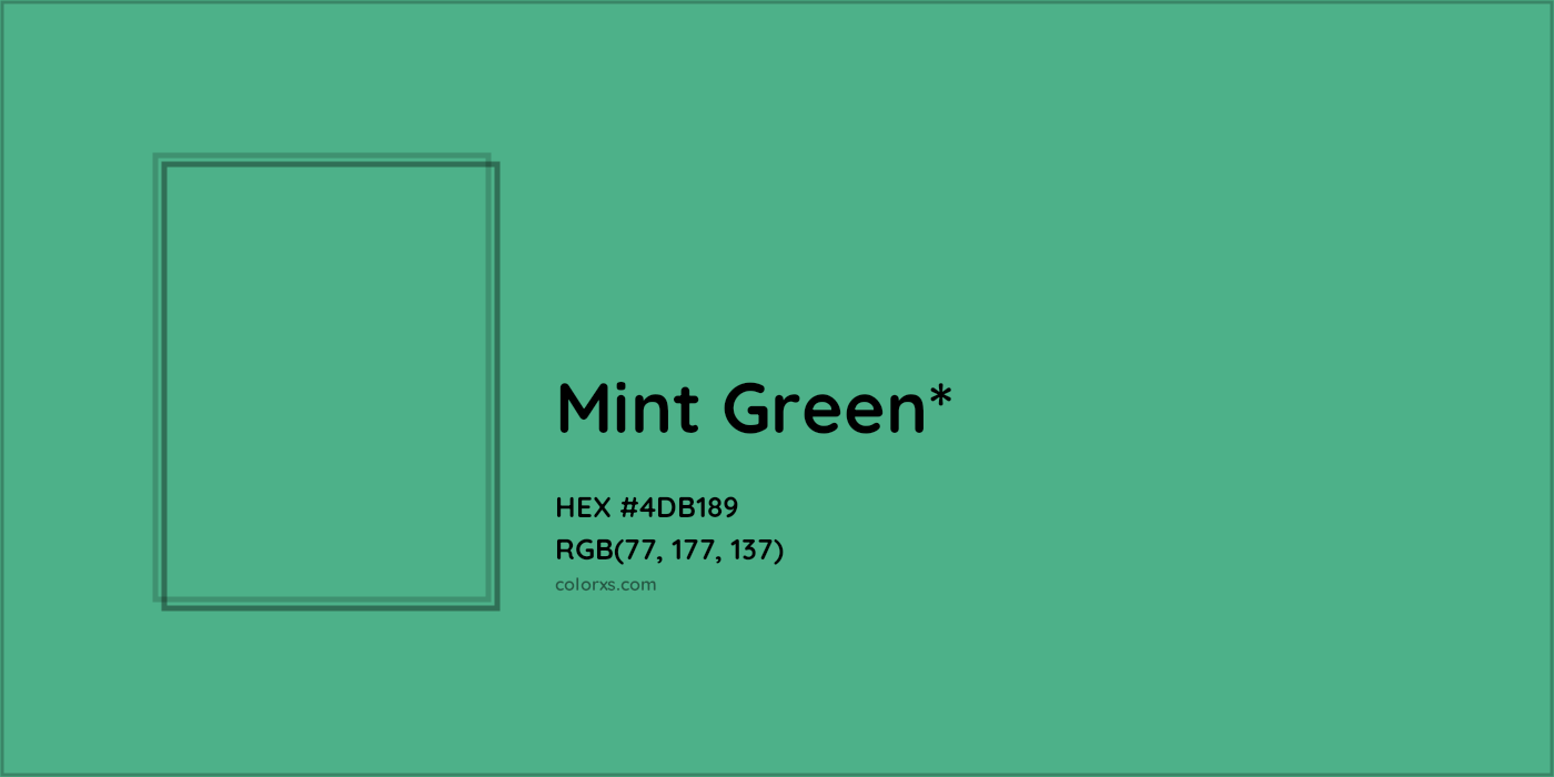 HEX #4DB189 Color Name, Color Code, Palettes, Similar Paints, Images