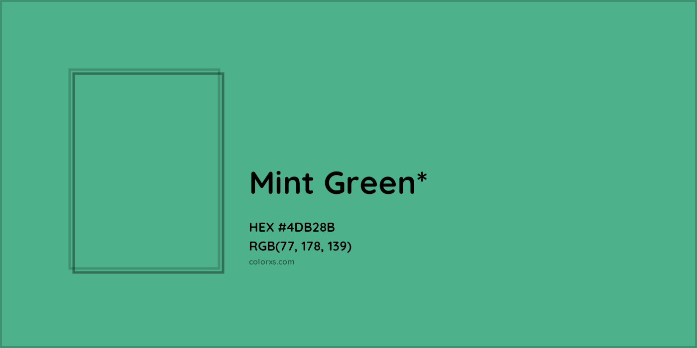 HEX #4DB28B Color Name, Color Code, Palettes, Similar Paints, Images