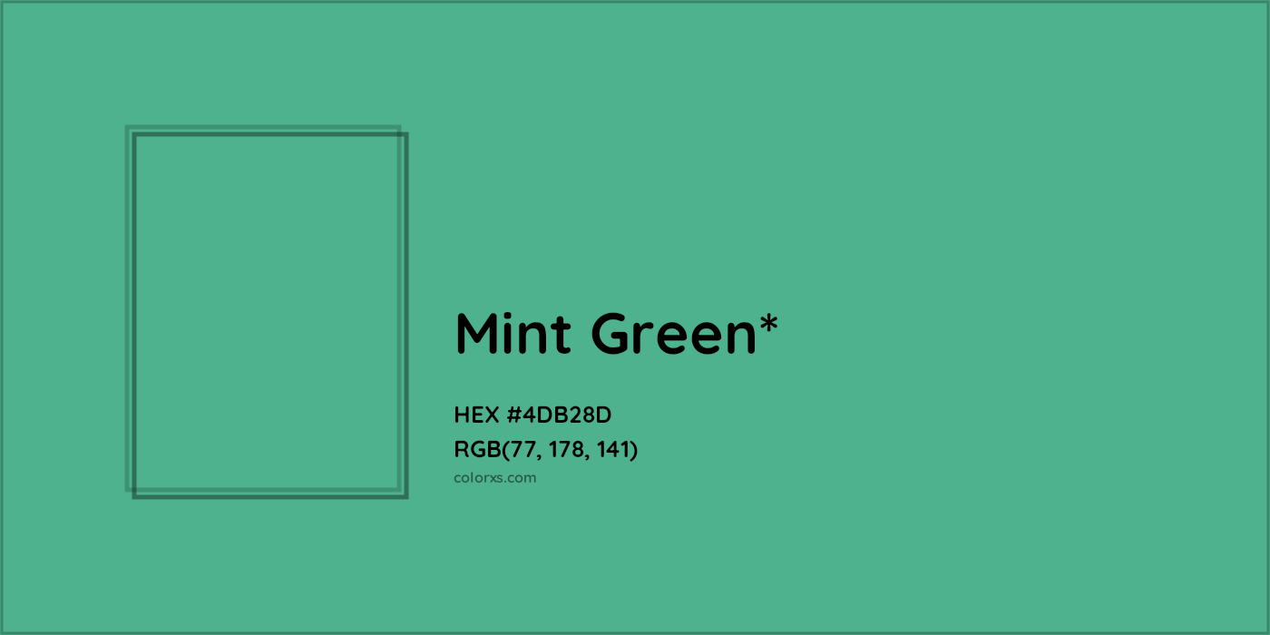 HEX #4DB28D Color Name, Color Code, Palettes, Similar Paints, Images