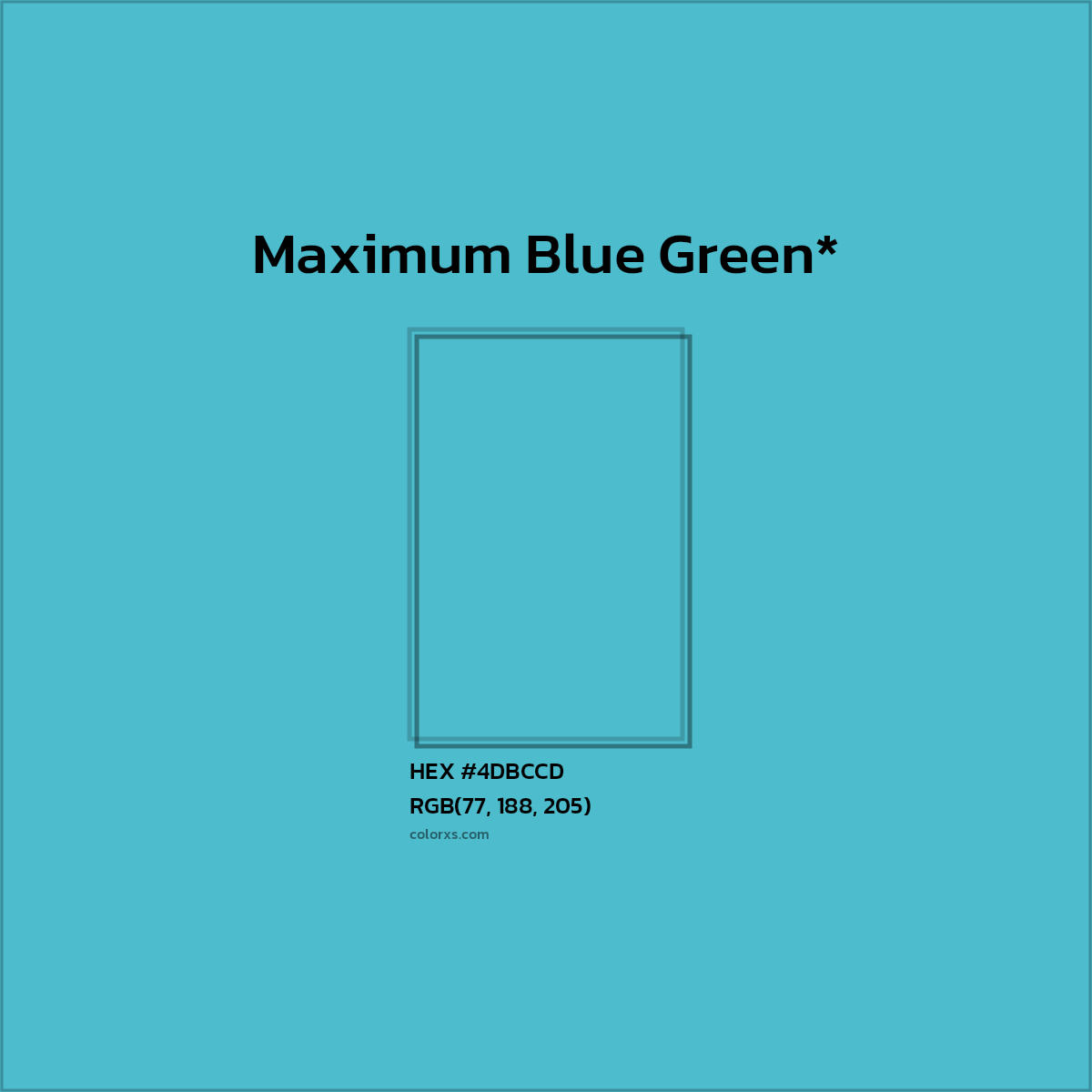 HEX #4DBCCD Color Name, Color Code, Palettes, Similar Paints, Images