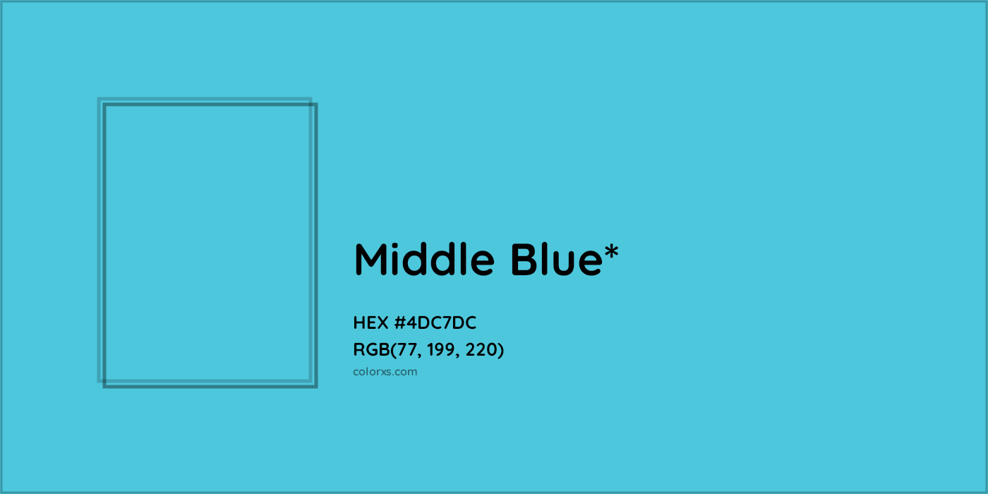 HEX #4DC7DC Color Name, Color Code, Palettes, Similar Paints, Images