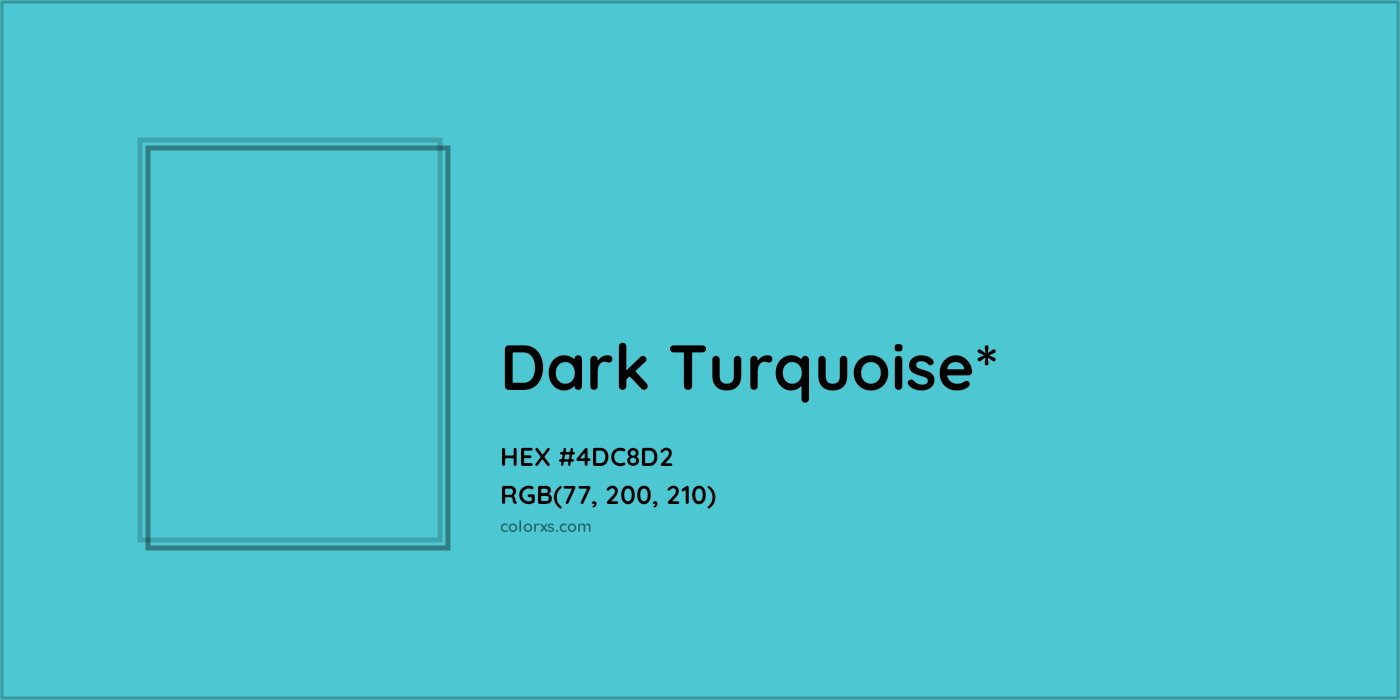 HEX #4DC8D2 Color Name, Color Code, Palettes, Similar Paints, Images