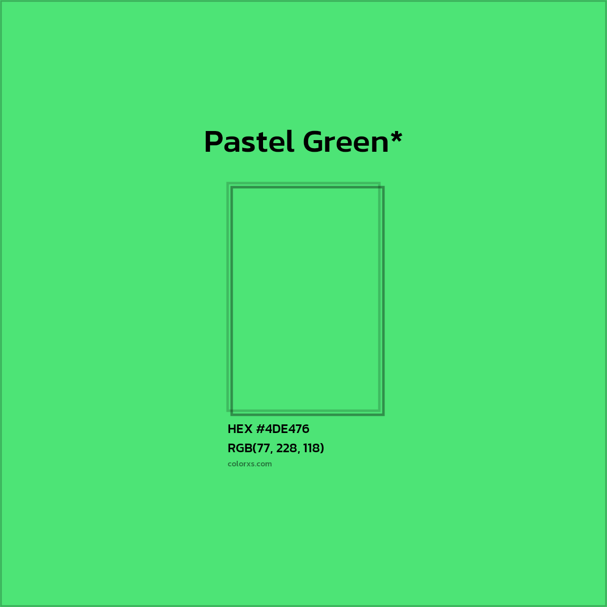HEX #4DE476 Color Name, Color Code, Palettes, Similar Paints, Images