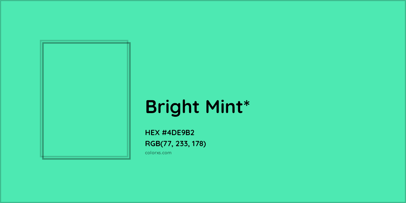 HEX #4DE9B2 Color Name, Color Code, Palettes, Similar Paints, Images