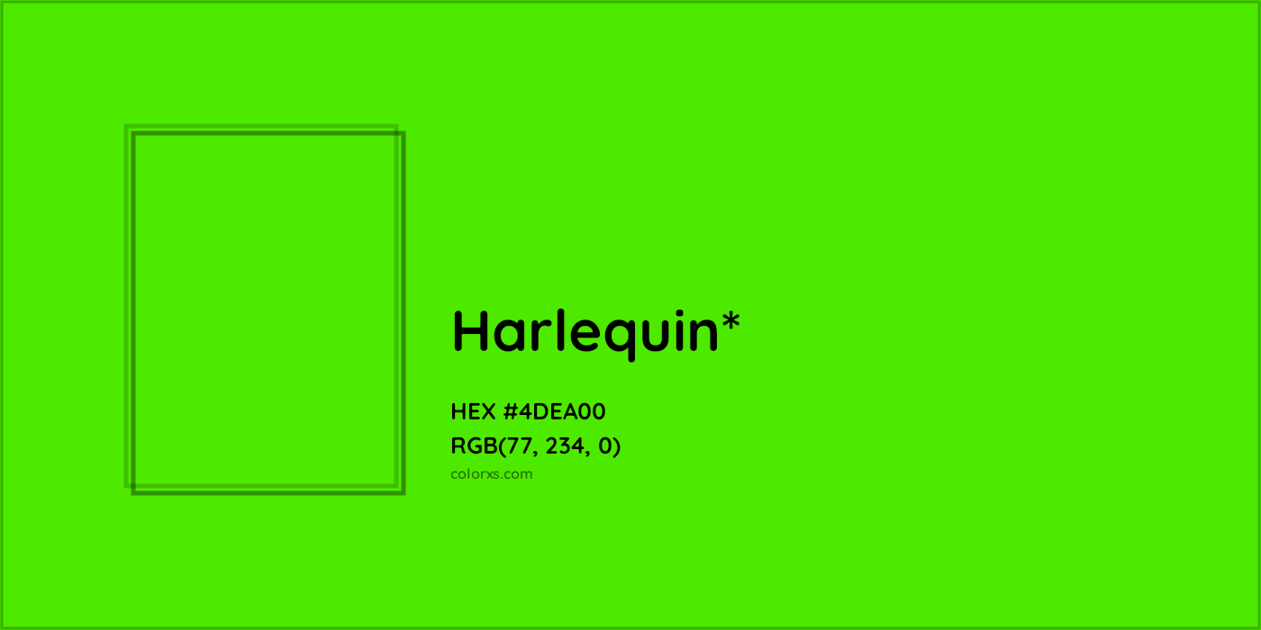 HEX #4DEA00 Color Name, Color Code, Palettes, Similar Paints, Images