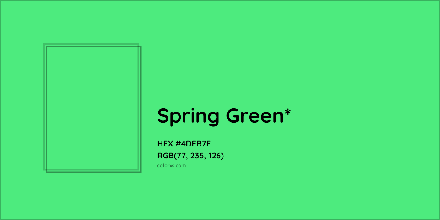HEX #4DEB7E Color Name, Color Code, Palettes, Similar Paints, Images