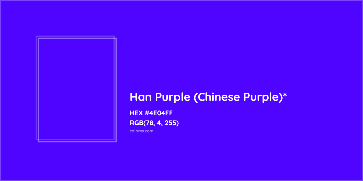 HEX #4E04FF Color Name, Color Code, Palettes, Similar Paints, Images