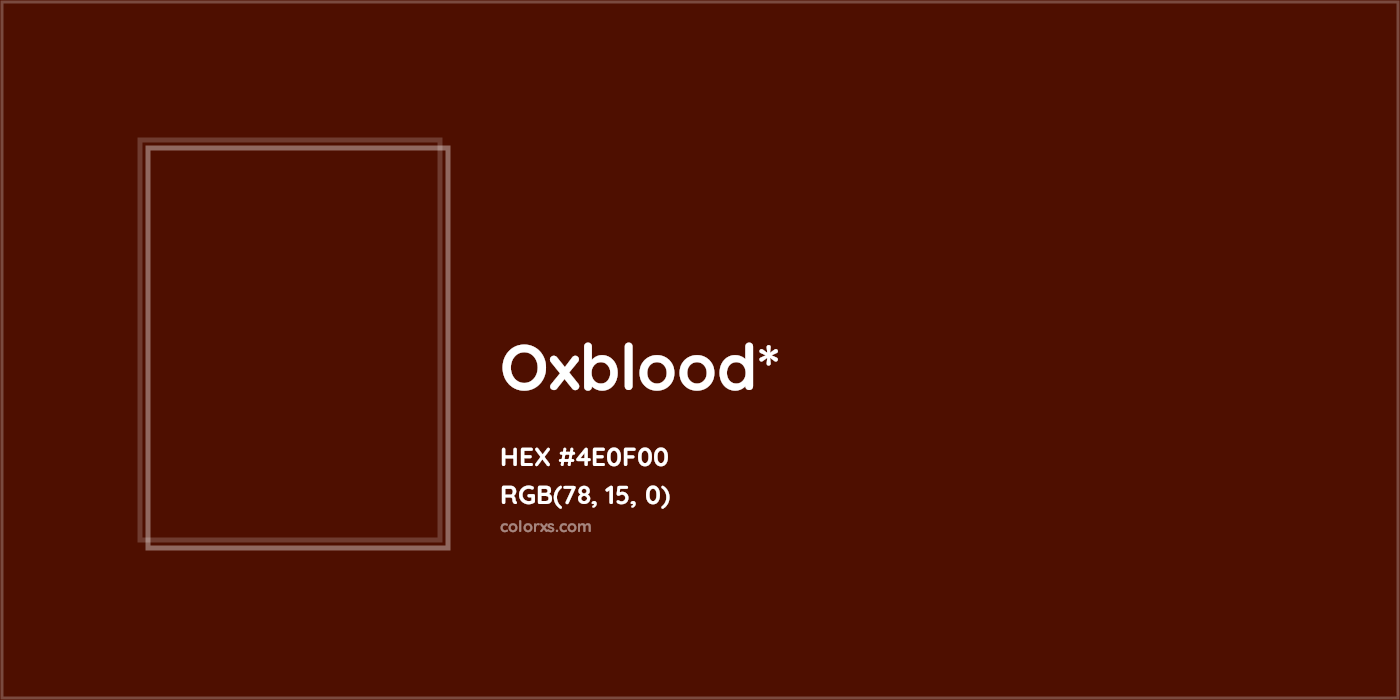 HEX #4E0F00 Color Name, Color Code, Palettes, Similar Paints, Images