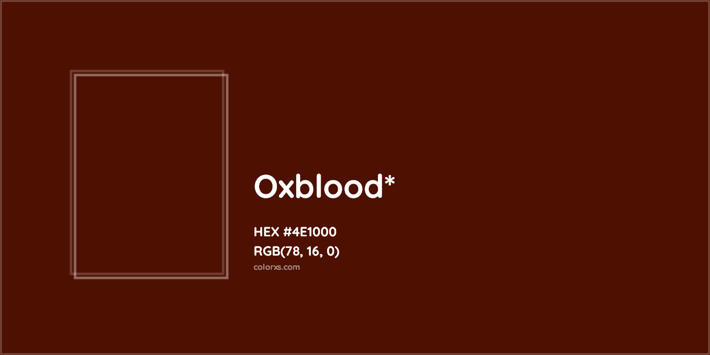 HEX #4E1000 Color Name, Color Code, Palettes, Similar Paints, Images