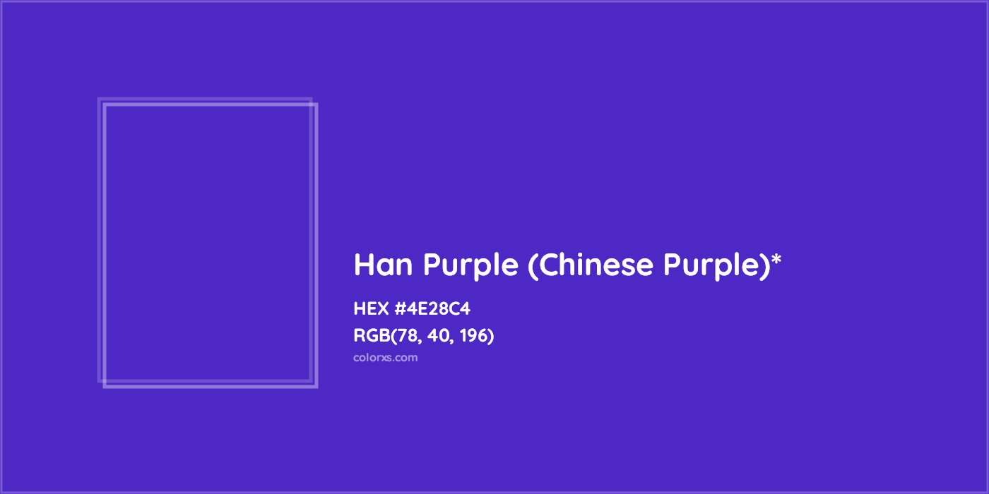 HEX #4E28C4 Color Name, Color Code, Palettes, Similar Paints, Images