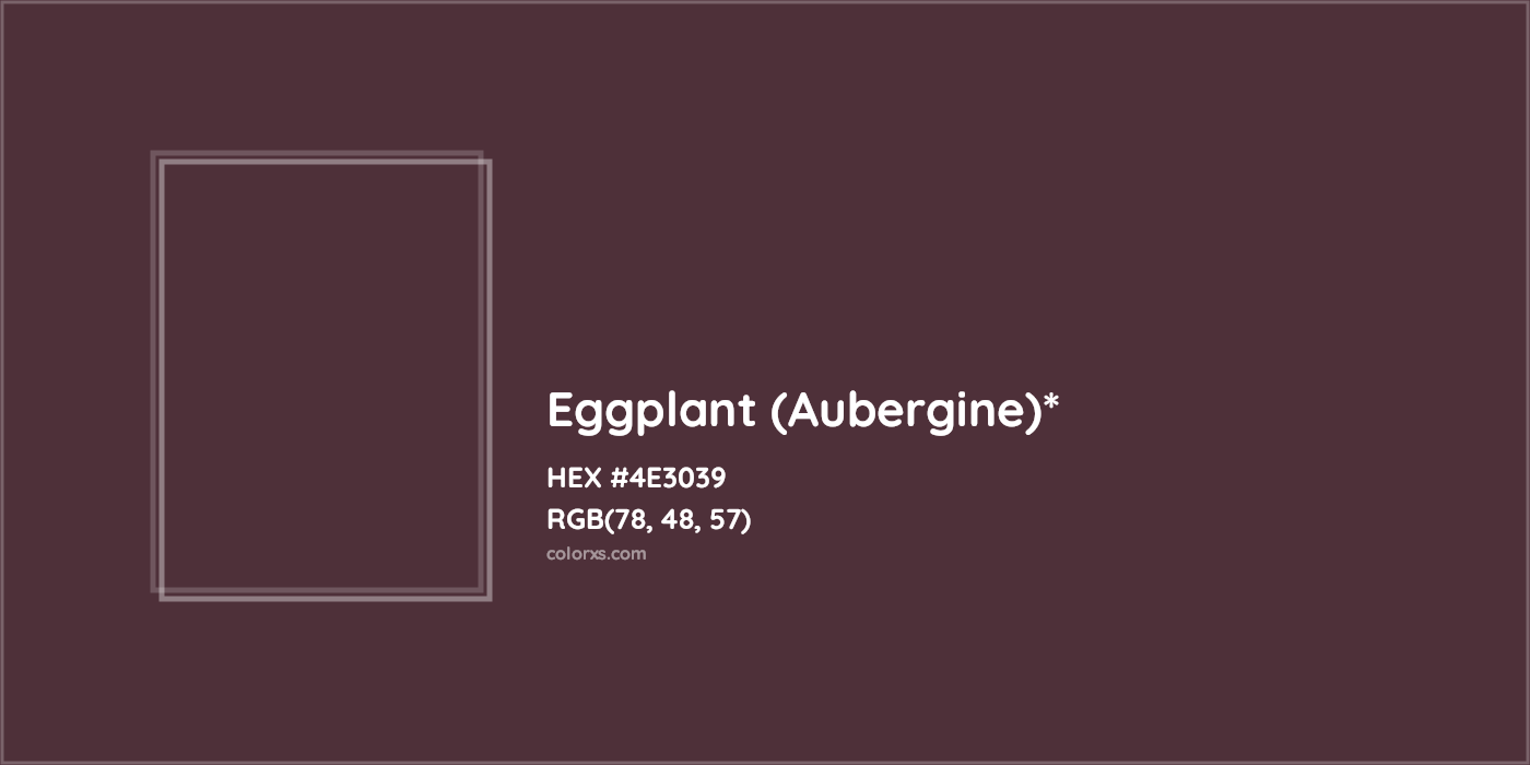 HEX #4E3039 Color Name, Color Code, Palettes, Similar Paints, Images