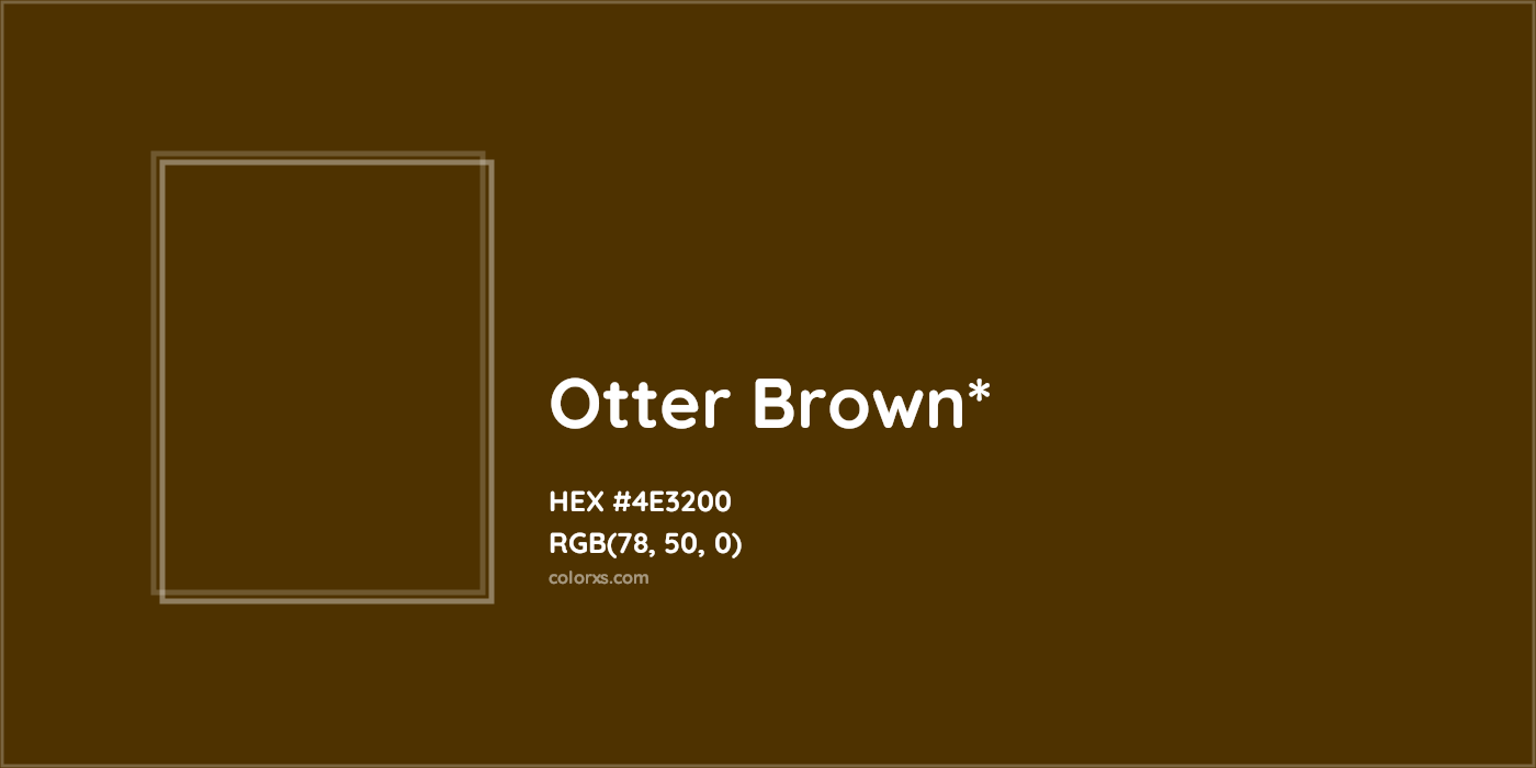 HEX #4E3200 Color Name, Color Code, Palettes, Similar Paints, Images