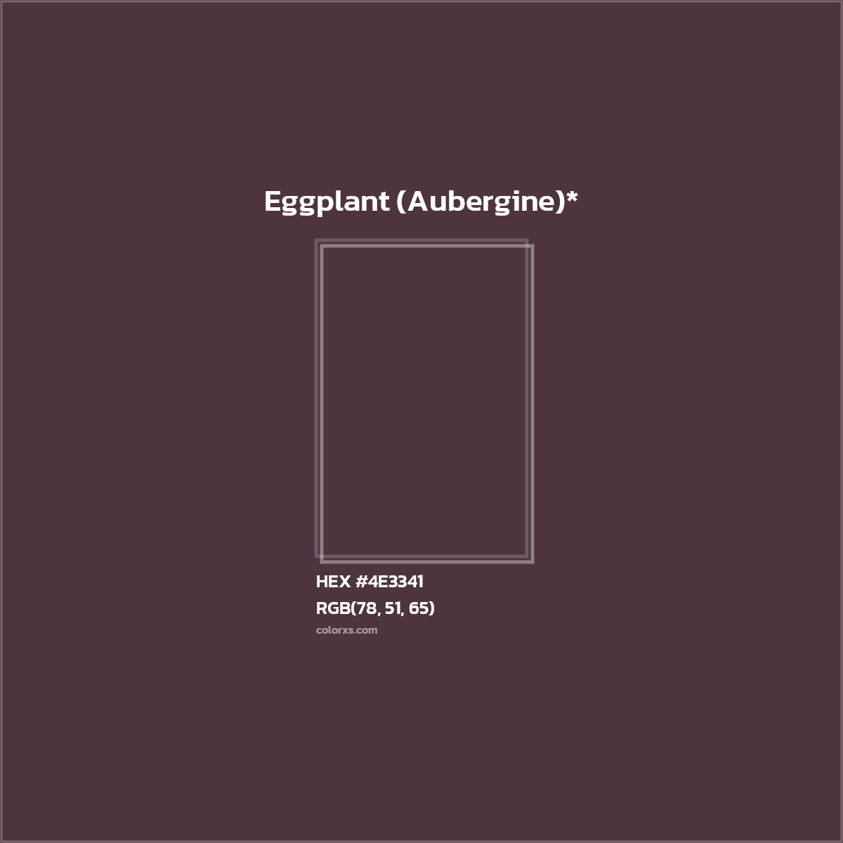 HEX #4E3341 Color Name, Color Code, Palettes, Similar Paints, Images