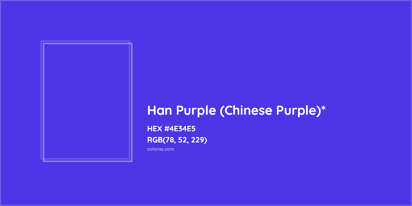 HEX #4E34E5 Color Name, Color Code, Palettes, Similar Paints, Images
