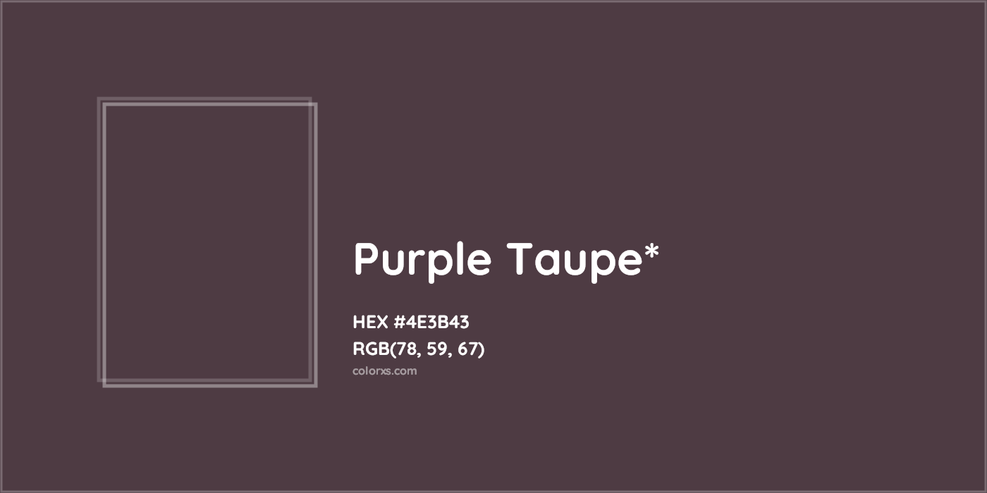 HEX #4E3B43 Color Name, Color Code, Palettes, Similar Paints, Images
