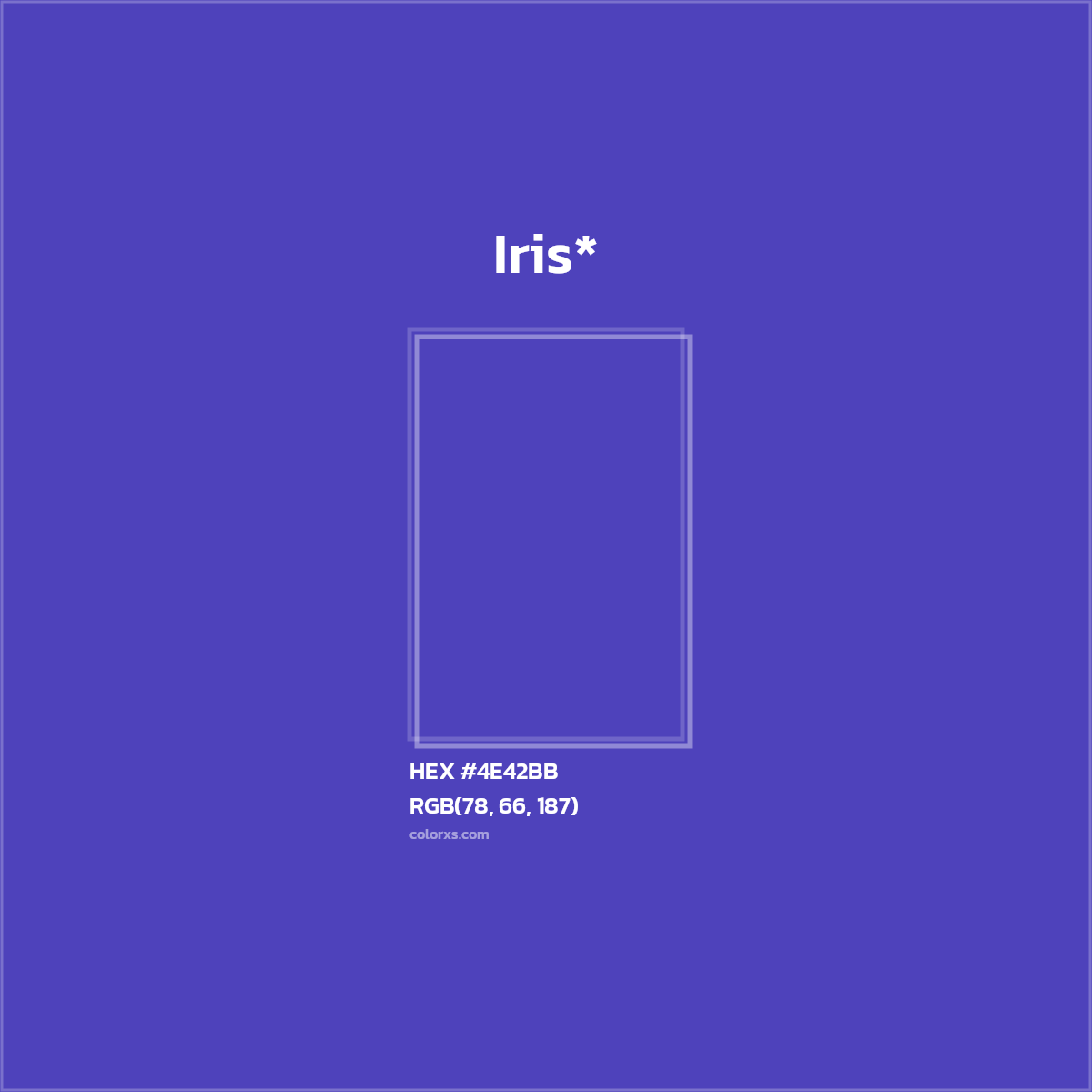 HEX #4E42BB Color Name, Color Code, Palettes, Similar Paints, Images