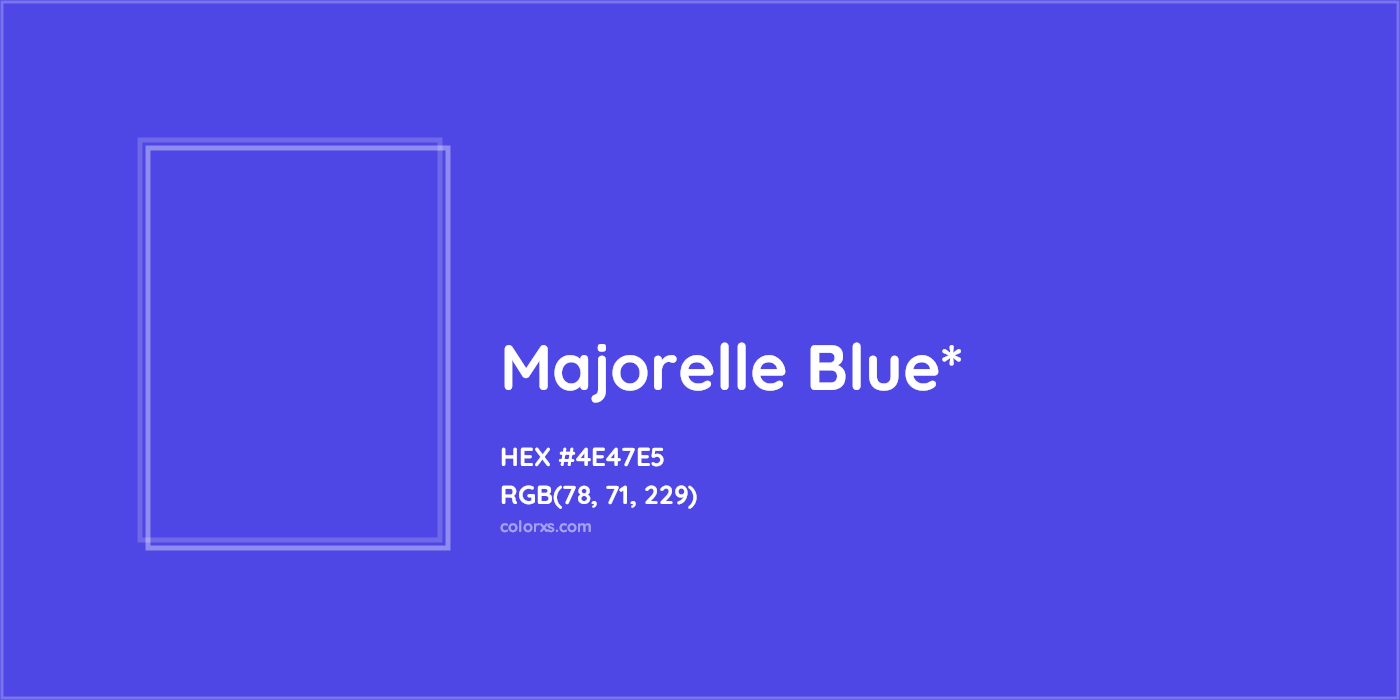 HEX #4E47E5 Color Name, Color Code, Palettes, Similar Paints, Images