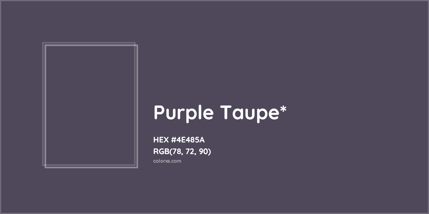 HEX #4E485A Color Name, Color Code, Palettes, Similar Paints, Images