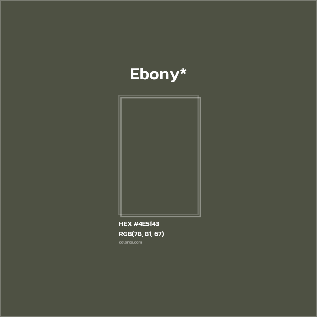 HEX #4E5143 Color Name, Color Code, Palettes, Similar Paints, Images