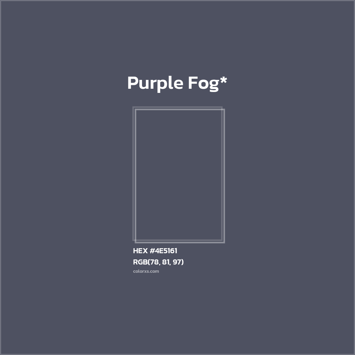 HEX #4E5161 Color Name, Color Code, Palettes, Similar Paints, Images