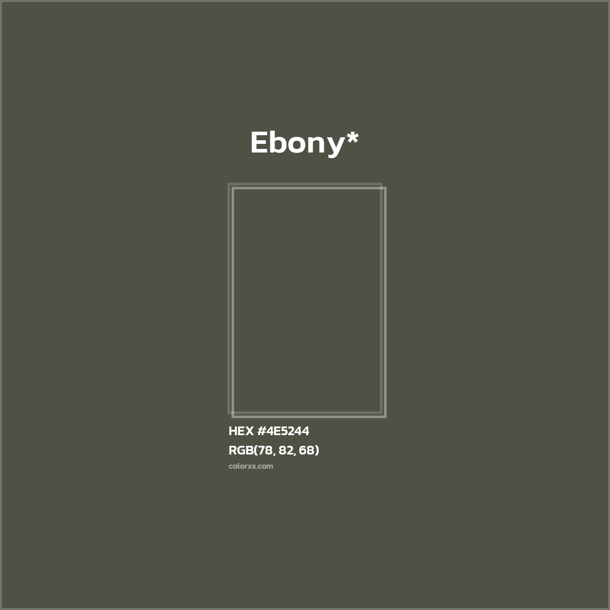 HEX #4E5244 Color Name, Color Code, Palettes, Similar Paints, Images